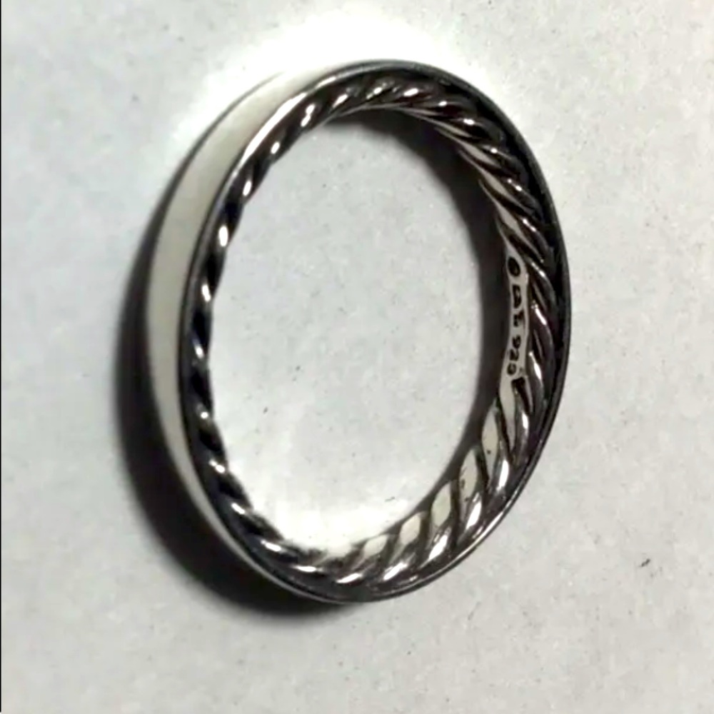 David Yurman Cable band narrow ring 3mm wide 925 sterling silver size 5.5